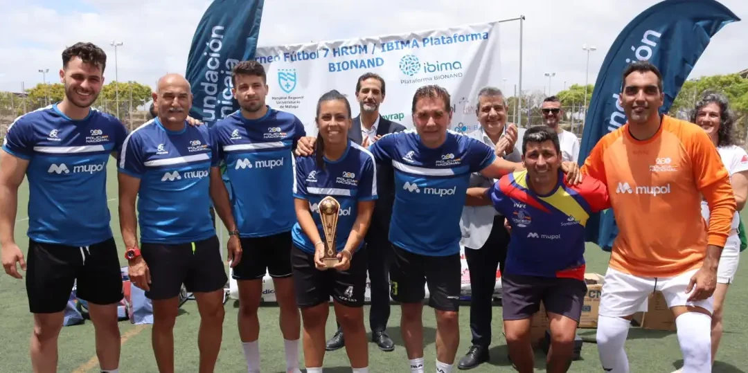 La Policía Nacional, campeona del segundo torneo de fútbol 7 en beneficio de la investigación organizado por el Hospital Regional Universitario de Málaga e IBIMA Plataforma BIONAND